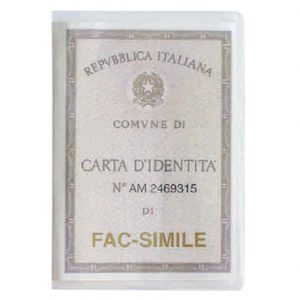 PORTA CARTA IDENTITA TRASPARENTE