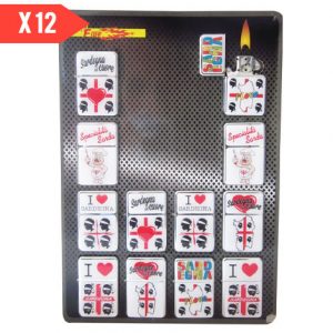 ACCENDINO METALLO 4 MORI IN CARTELLA