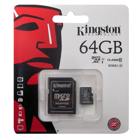 KINGSTON MICRO SD 64GB CLASSE 10