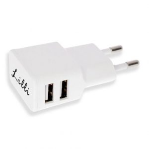 LILLI CARICATORE MURO 2 USB BIANCO