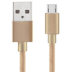 LILLI CAVO MICRO USB GOLD TEXTILE 1mt