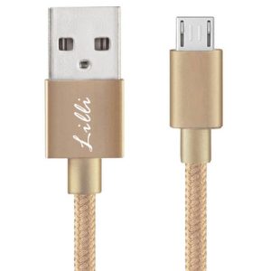 LILLI CAVO MICRO USB GOLD NYLON 1mt