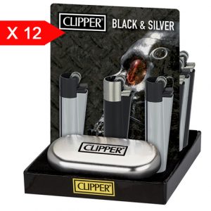 CLIPPER LARGE METAL BLACKeSILVER