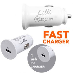 LILLI ALIMENTATORE AUTO USB-C BIANCO