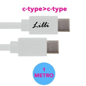 LILLI CAVO C-TYPE C-TYPE PVC 1 METRO BIANCO