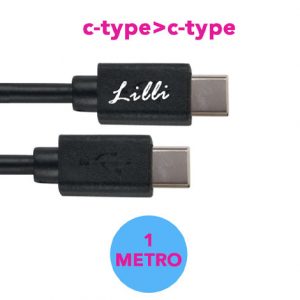 LILLI CAVO C-TYPE C-TYPE PVC 1 METRO NERO