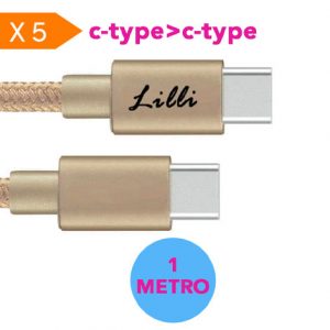 LILLI 5 CAVI C-TYPE C-TYPE NYLON 1 METRO GOLD