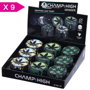 CHAMP HIGH GRINDER DRIPPING LEAF 4PARTI