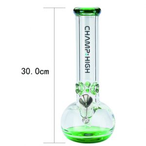 CHAMP HIGH BONG VETRO ROUND VERDE H.30 CM