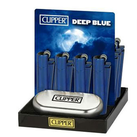 CLIPPER MICRO METAL DEEP BLUE (X12) - Ingrosso Tabaccherie & Articoli per  Fumatori
