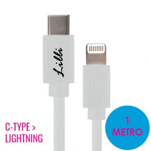 LILLI CAVO LIGHTNING C-TYPE PVC 1 METRO BIANCO