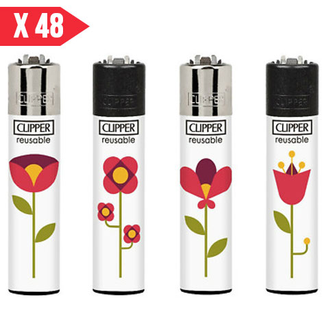 CLIPPER LARGE GEOMETRIC FLOWER (X48) - Ingrosso Tabaccherie \u0026 Articoli per  Fumatori