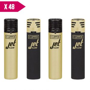 CLIPPER LARGE JET FLAME BLACK E GOLD