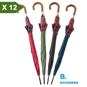 OMBRELLO NYLON AUTOMATICO FASCIA SCOZZESE 4513-B